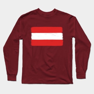 Austria Grunge Flag Long Sleeve T-Shirt